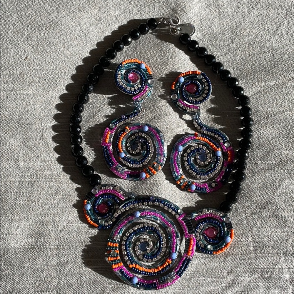 Armani set necklace & Clip on Earrings